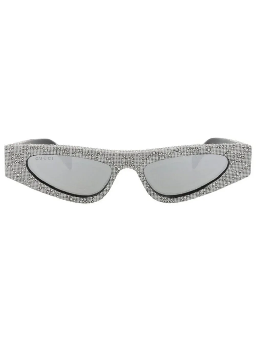 New Gucci Womens Cat Eye Black Black Silver Fashion Designer Sunglasses